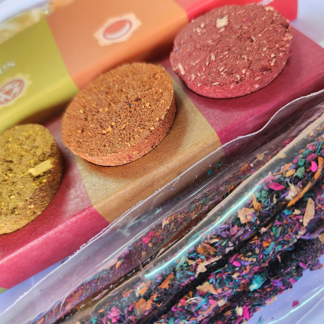 Seven Chakras Smudging Kit and 7 Chakra Tealights
