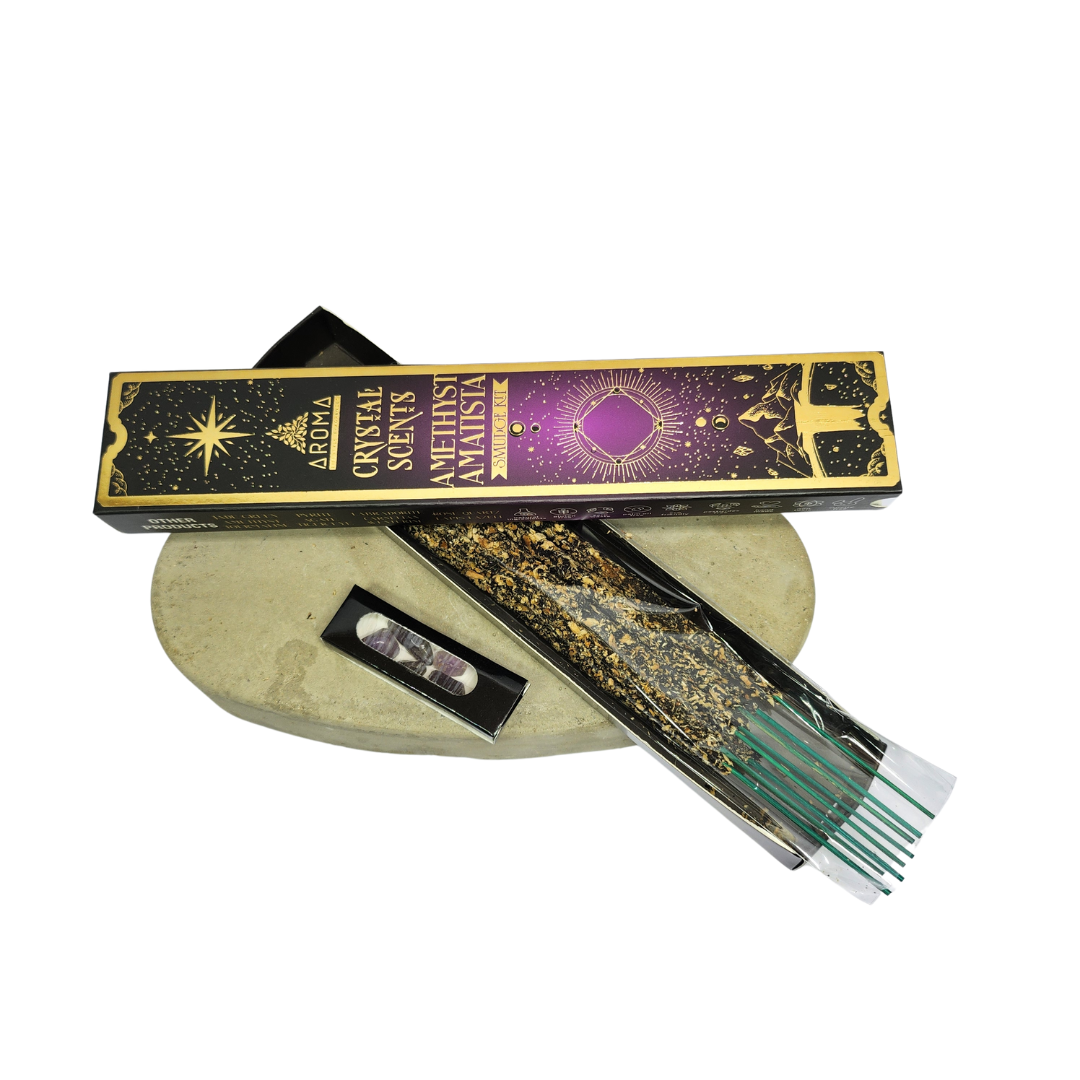 Crystal Aroma Incense Smudge Sticks Amethyst