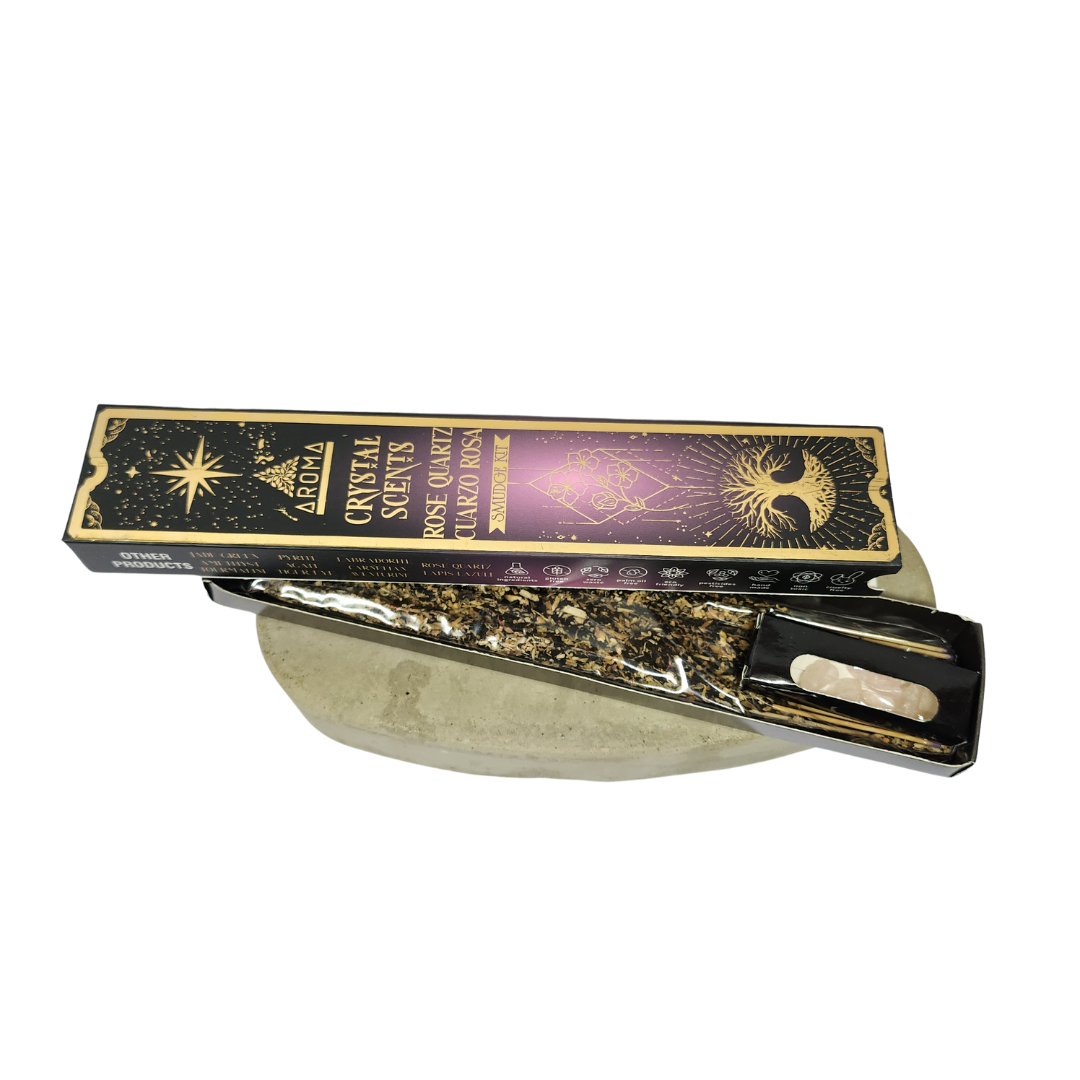 Crystal Aroma Incense Smudge Sticks Rose Quartz
