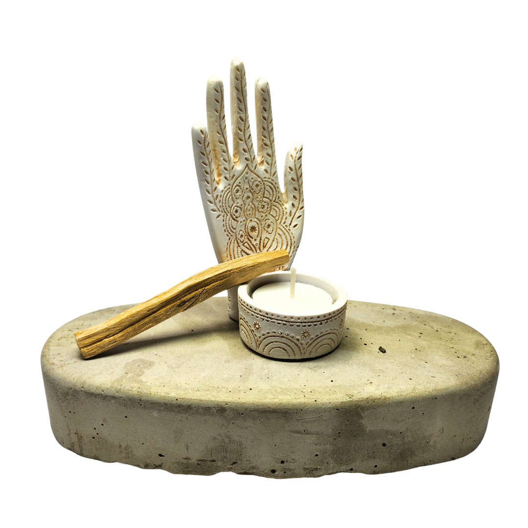 Hand Statue with Tea Light Holder (12.5cm)
