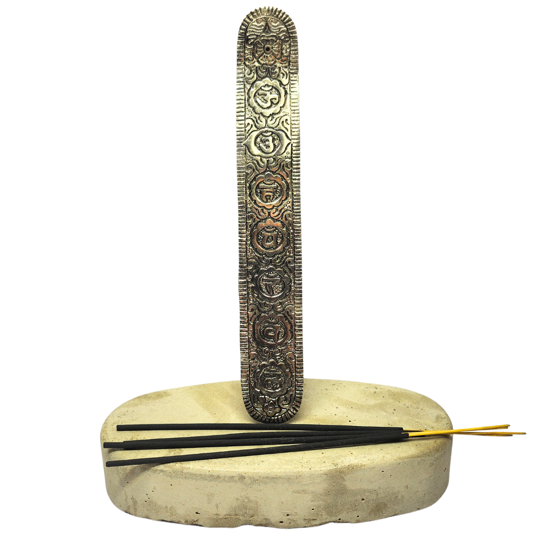 Incense Holder Metal with Chakra Symbols