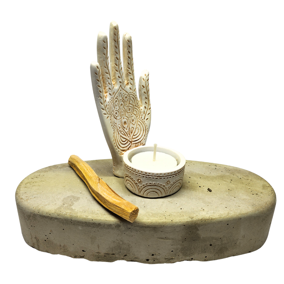 Hand Statue with Tea Light Holder (12.5cm)