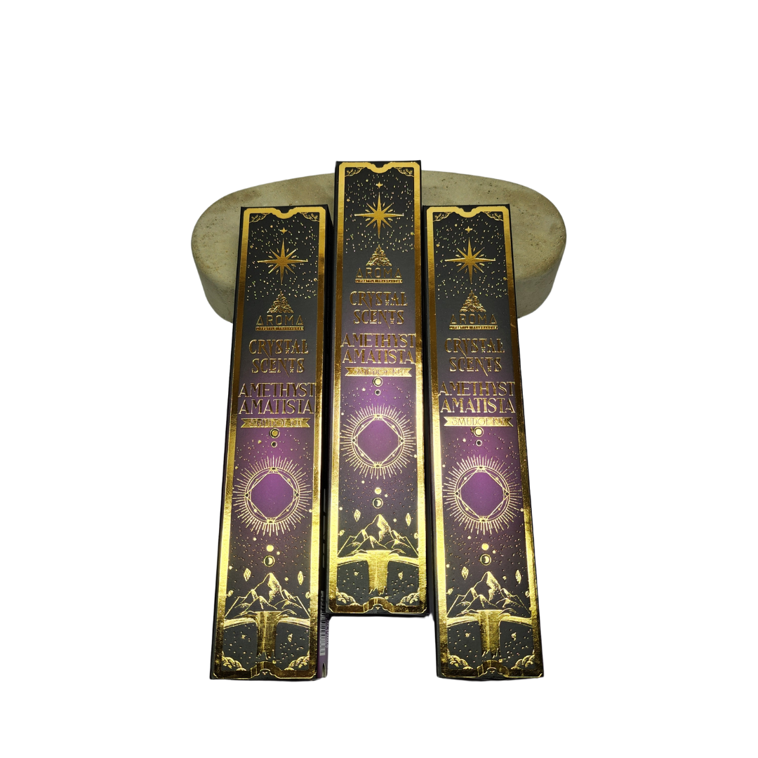 Crystal Aroma Incense Smudge Sticks Amethyst