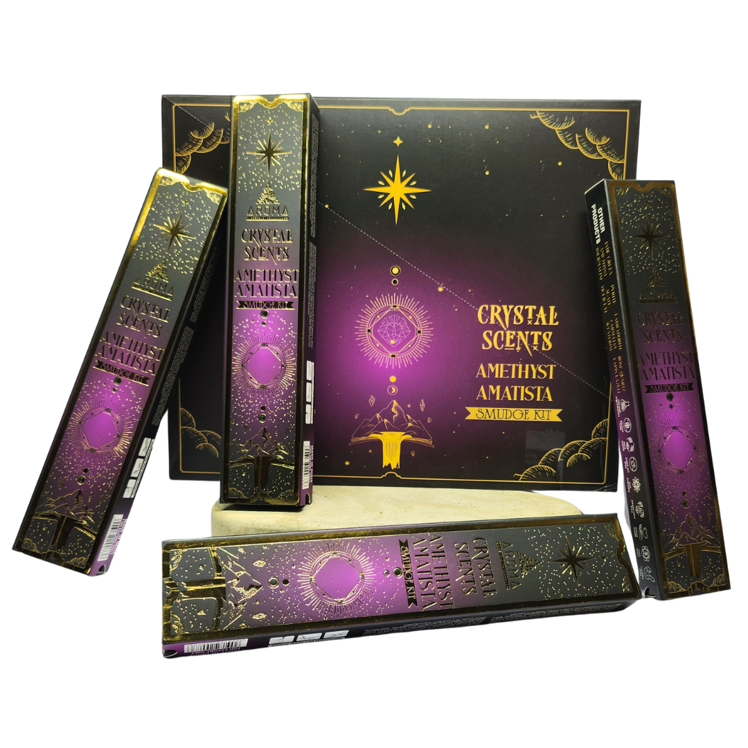 Crystal Aroma Incense Smudge Sticks Amethyst
