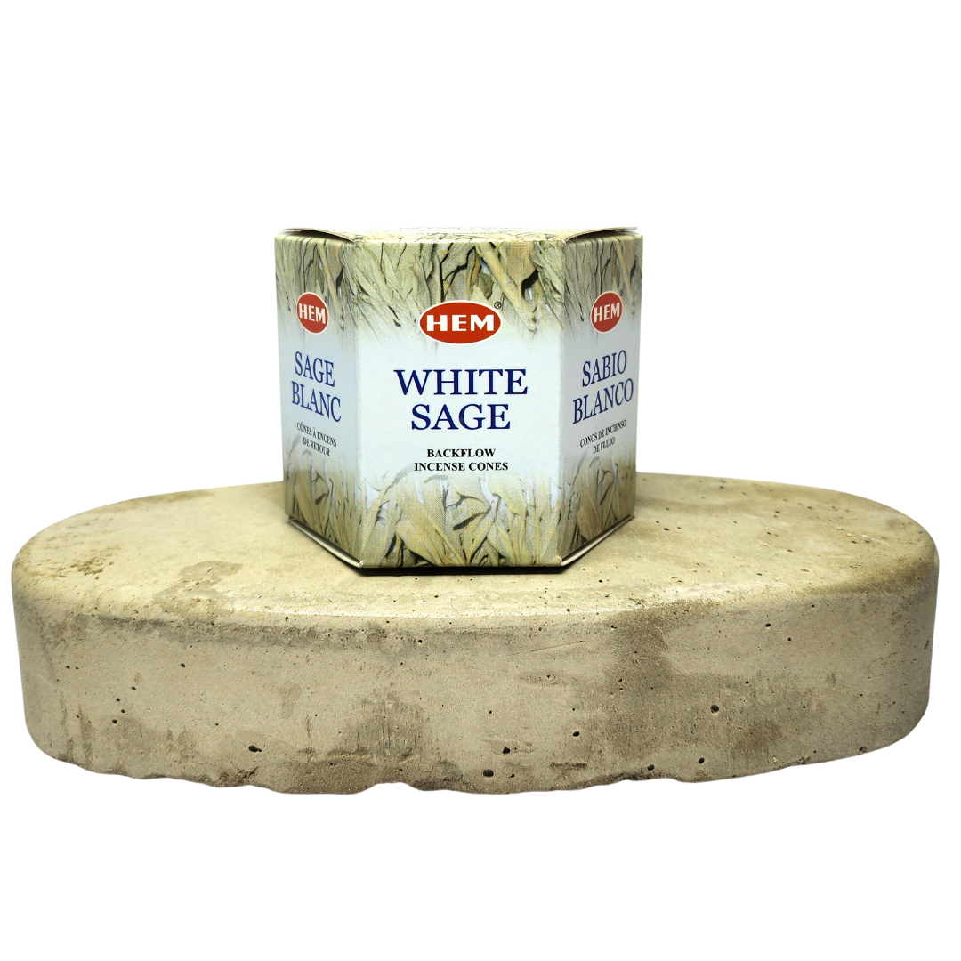 Incense Backflow Cones - HEM White Sage