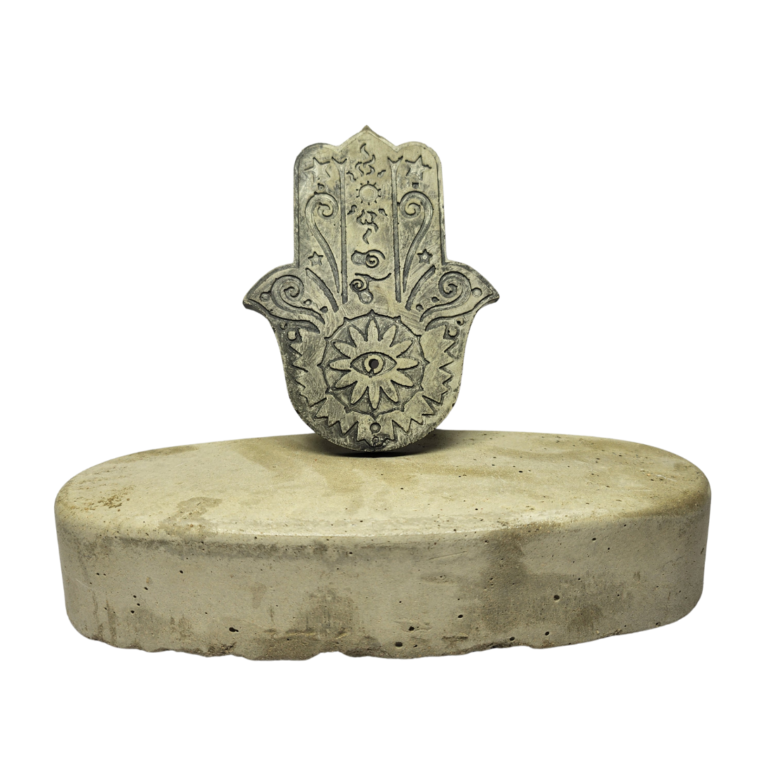 Incense Holder - Concrete Hamsa Hand
