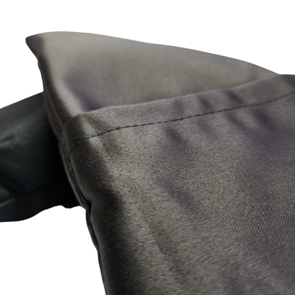 Luxury Hot & Cold Weighted Eye Therapy Pillow (100% Natural Flaxseed & Lavender Buds) with Silk Cover