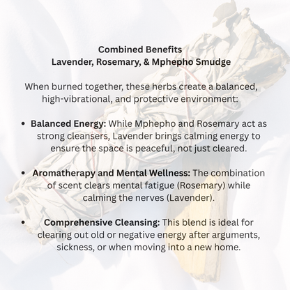 Sacred Smudge Trio - Yerba Santa, Mphepho Bundle & Palo Santo Smudge Combo