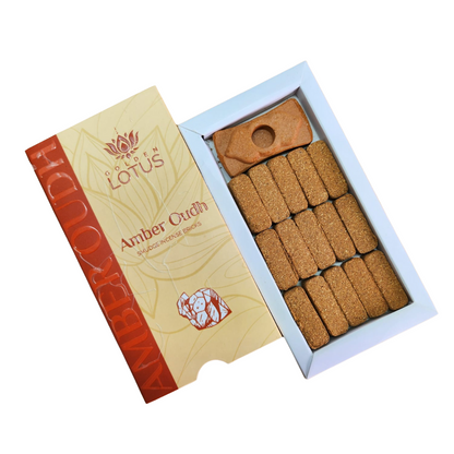 Golden Lotus Amber Oudh Smudge Bricks