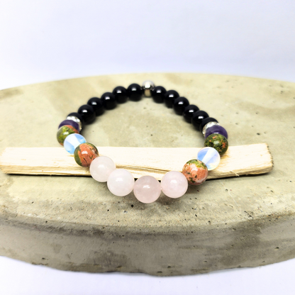 Love and Harmony Natural Gemstone Bracelet
